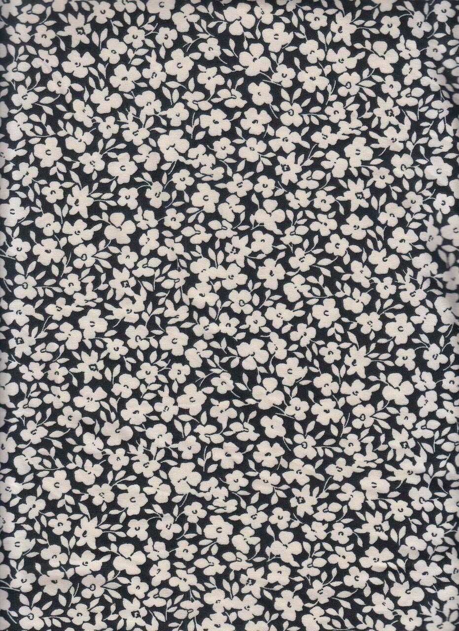 1 Yard Ditsy Floral DTY Brushed Knit Fabric Soft Stretch Polyester Spandex 58/60 Inches Wide